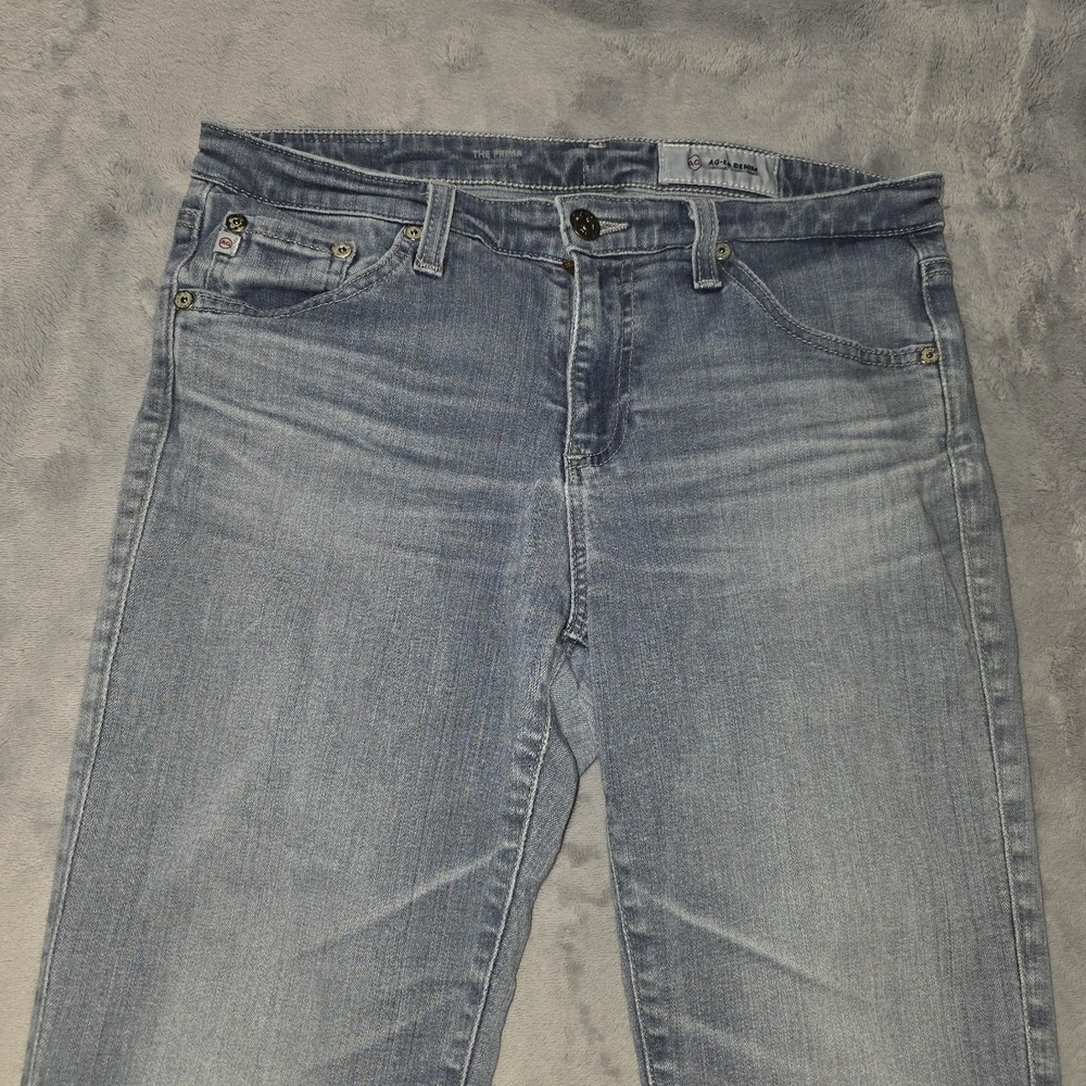 AG‎ ADRIANO GOLDSCHMIED AGED STRAIGHT BLUE DENIM JEANS SIZE 28R MEASURES 29x29.5